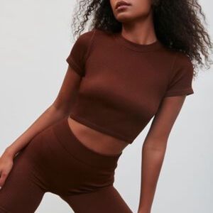 Forever 21 Pantone Brown cropped top